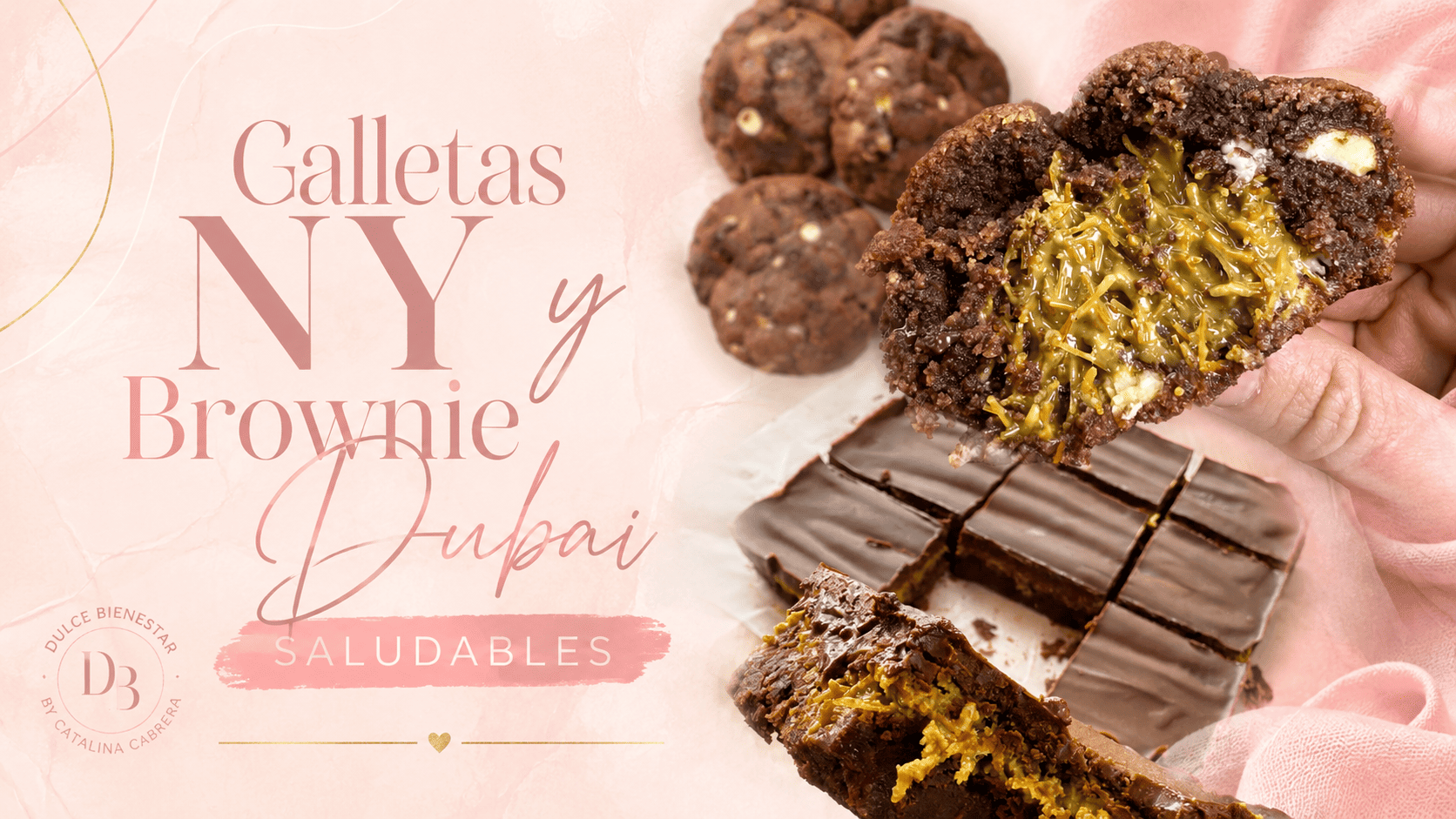 Galletas NY y brownie Dubai saludables